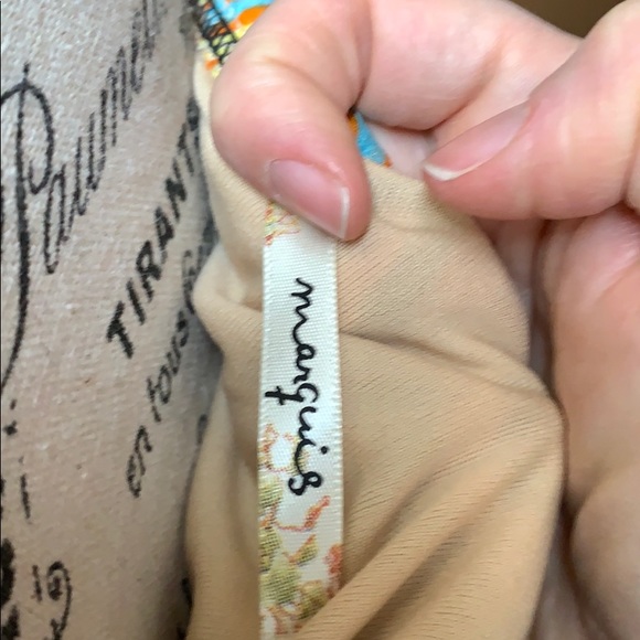 Multi colored pleated tube dress, hi low style - Picture 7 of 8